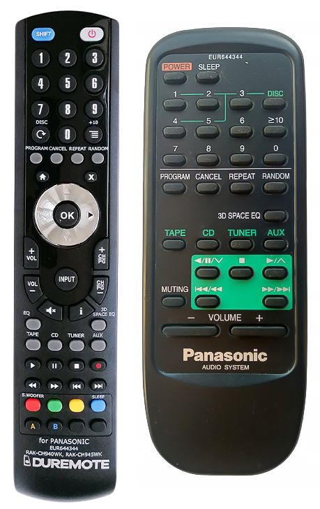 PANASONIC EUR644344, RAK-CH940WK - távirányító duplikátum