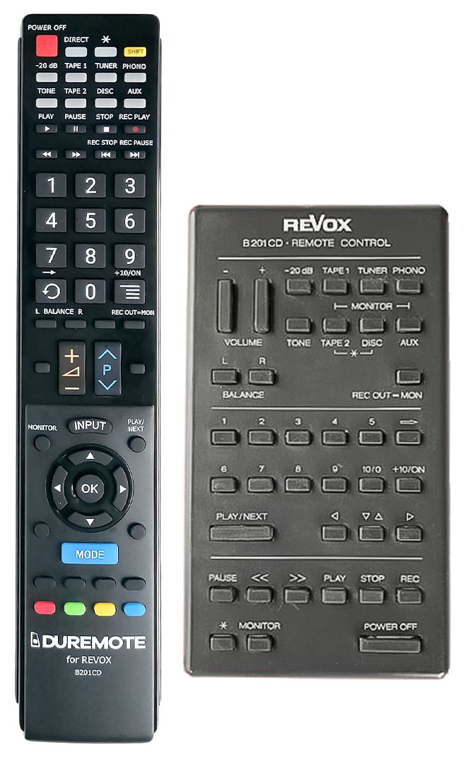 REVOX B201CD, B251, B710, B791, B795 - távirányító duplikátum