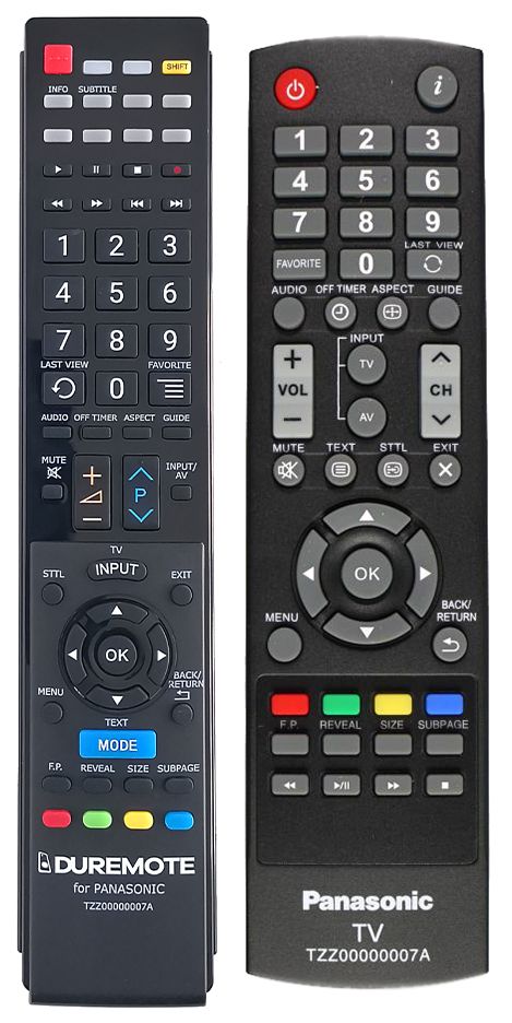 PANASONIC TZZ00000007A - távirányító duplikátum