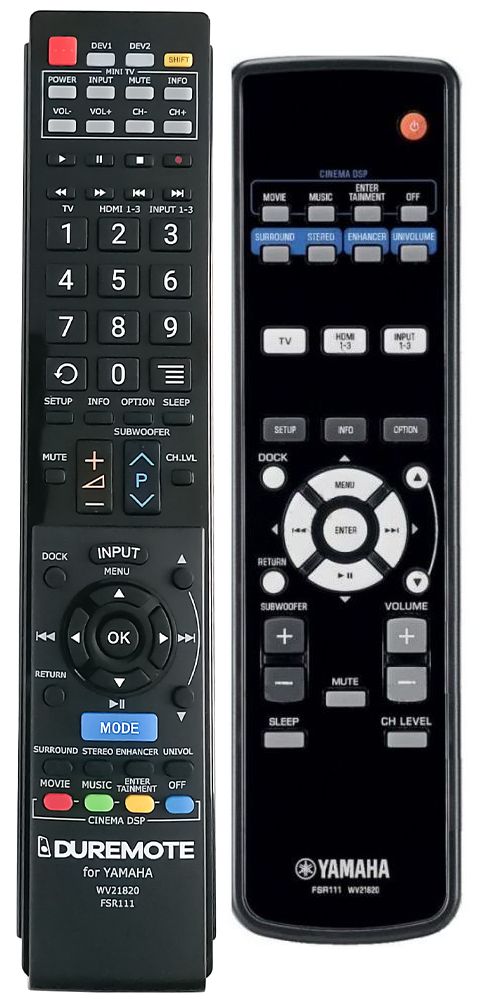 YAMAHA WV218200 + TV vezérlés (mini TV) - távirányító duplikátum