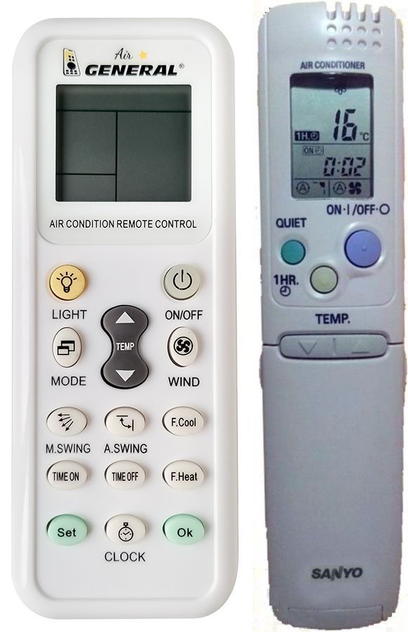 SANYO RCS3, RCSSR1, RCSSR2, RCS4, RCS6 -   


kompatibilis General márkájú távirányító