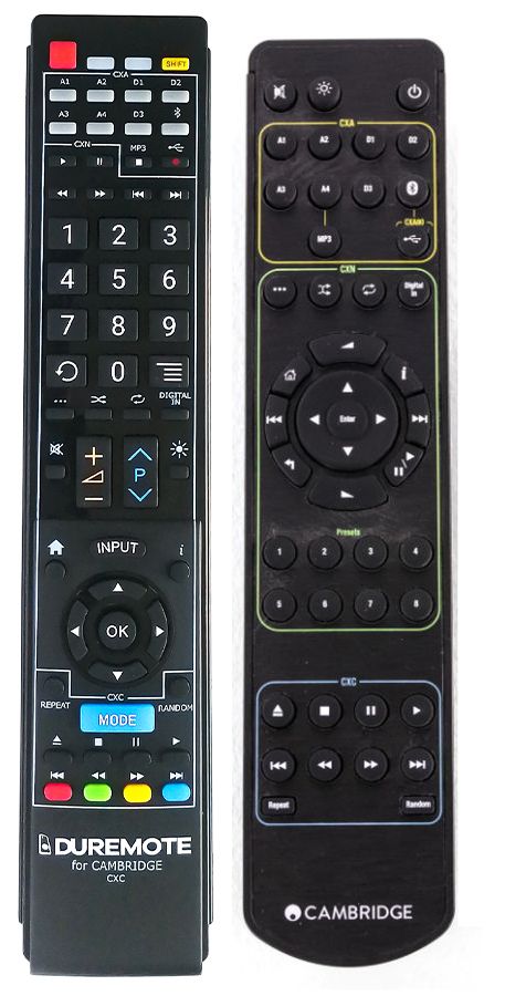 CAMBRIDGE Audio CXA60, CXA80, CXC, CXN - távirányító duplikátum