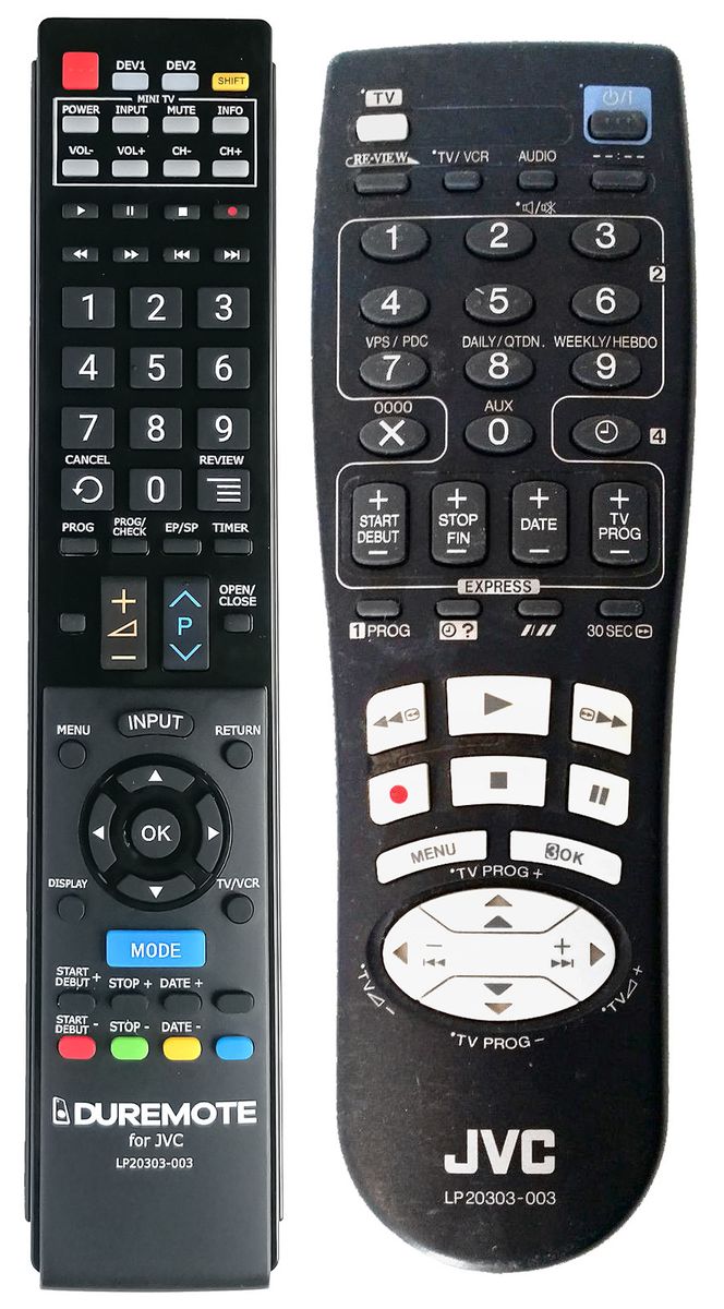 JVC LP20303-003 + TV vezérlés (mini TV) - távirányító duplikátum