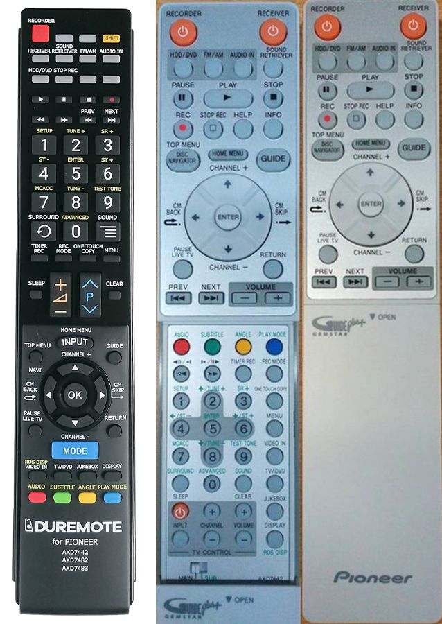 PIONEER AXD7482 - távirányító duplikátum