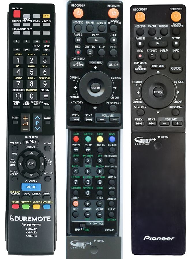 PIONEER AXD7483 - távirányító duplikátum