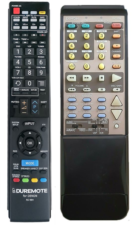 DENON RC-904 + TV vezérlés (mini TV) - távirányító duplikátum