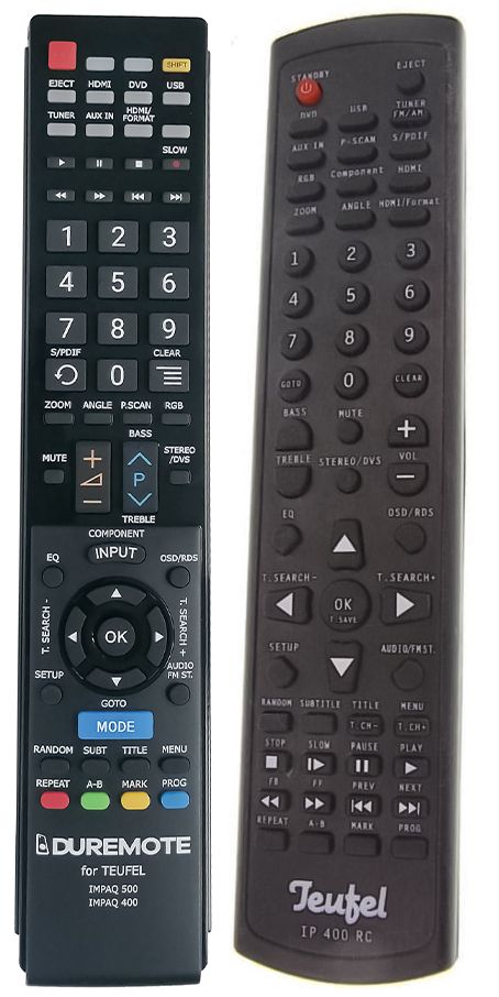 TEUFEL Impaq 400, Impaq 500, Impaq 4000 - távirányító duplikátum