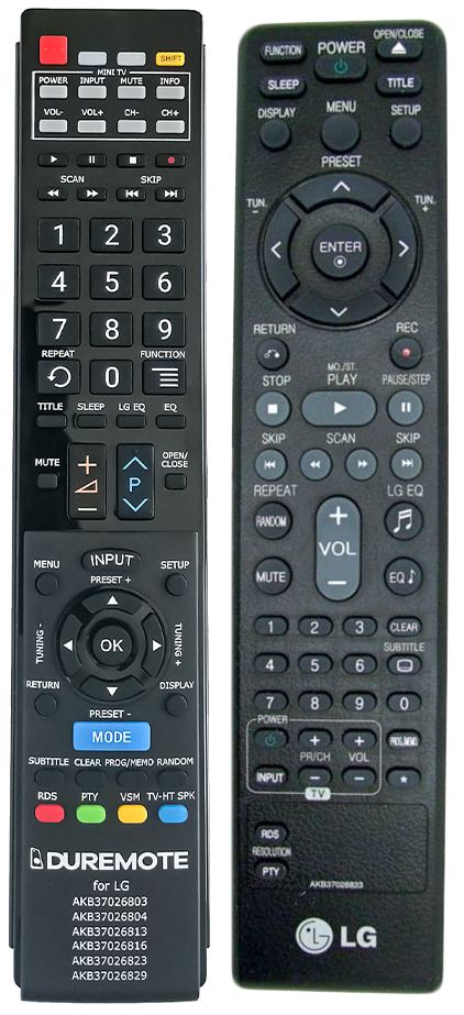 LG AKB37026823 + TV vezérlés (mini TV) - távirányító duplikátum