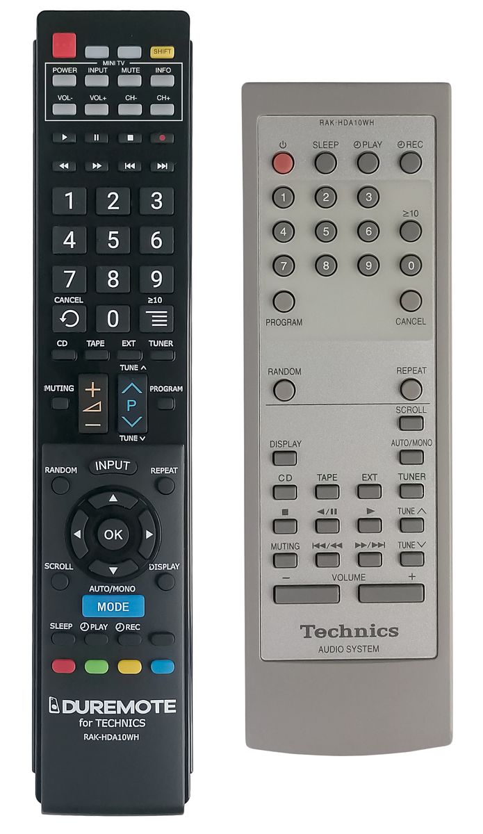 TECHNICS RAK-HDA10WH + TV vezérlés (mini TV) - távirányító duplikátum