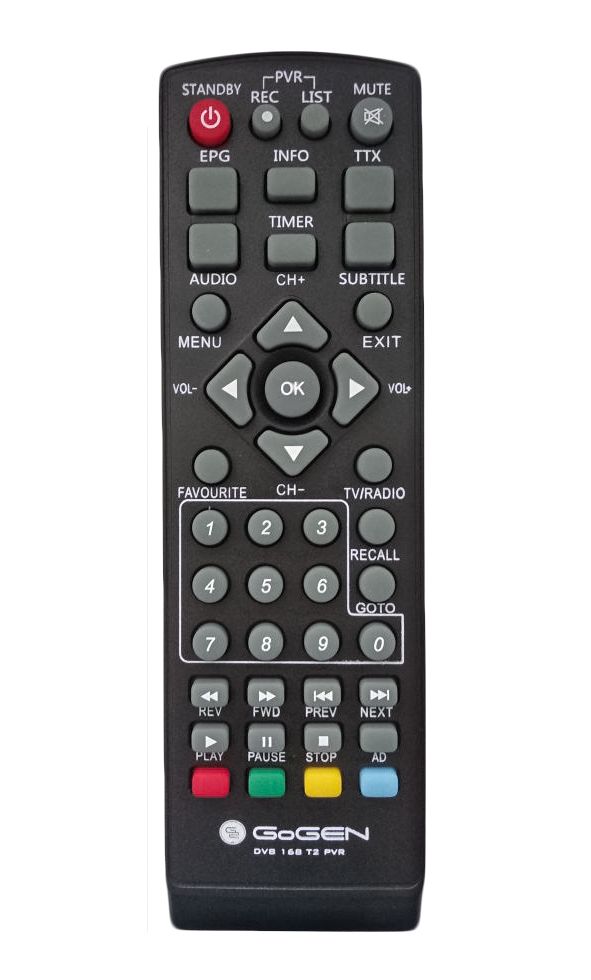 GOGEN DVB168-T2 PVR - eredeti gyári távirányító