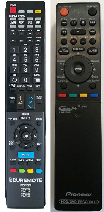 PIONEER VXX3221 - távirányító duplikátum