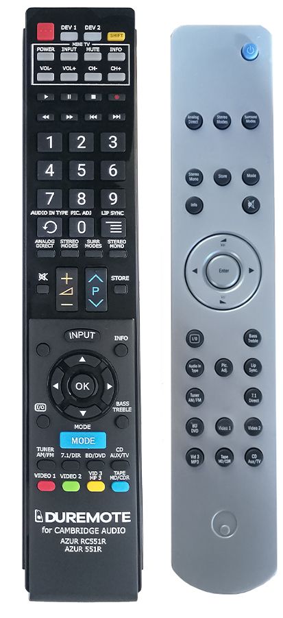 CAMBRIDGE AUDIO AZUR RC-551R + TV vezérlés (mini TV) - távirányító duplikátum