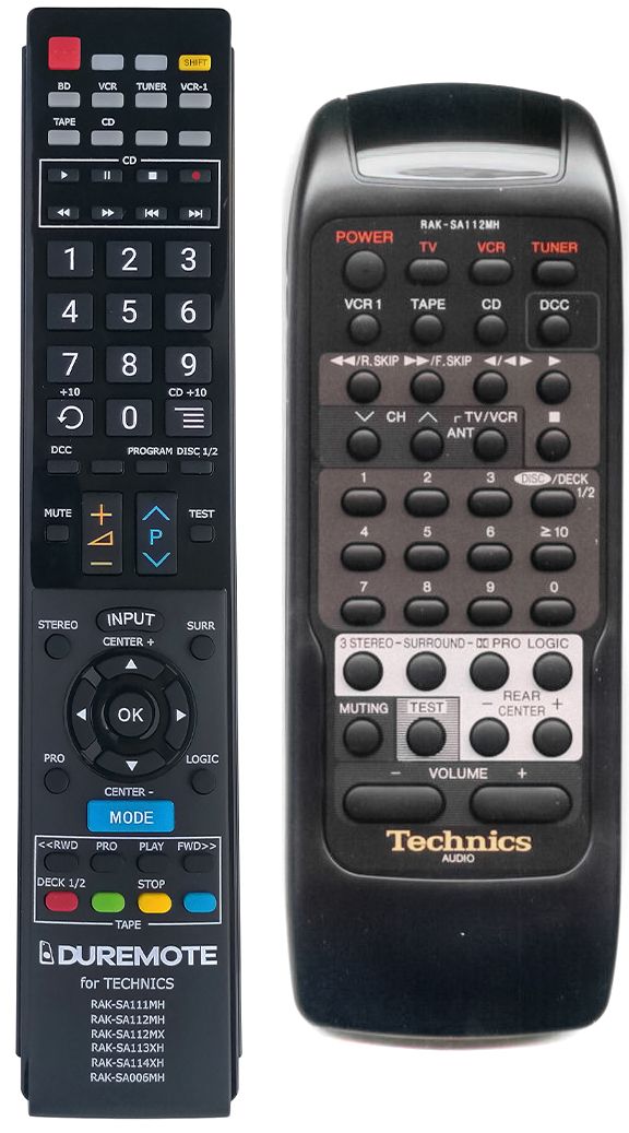 TECHNICS RAK-SA112XH, RAK-SA006MH, RAK-SA111MH, RAK-SA114XH - távirányító duplikátum