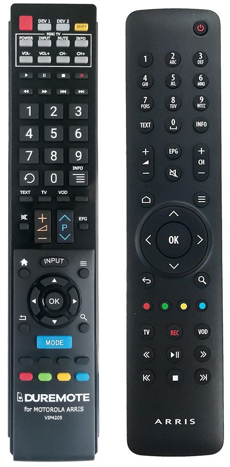 ARRIS VIP4205 + TV vezérlés (mini TV) - távirányító duplikátum