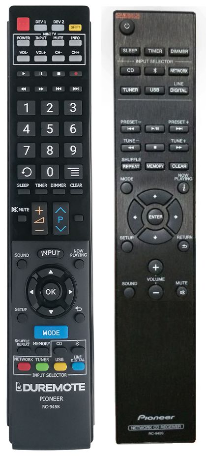 PIONEER RC-945S + TV vezérlés (mini TV) - távirányító duplikátum