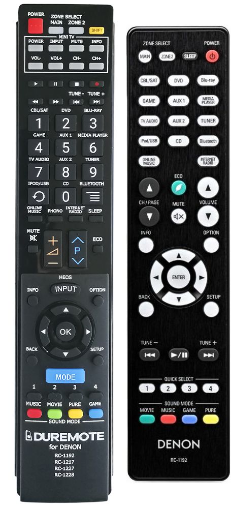 DENON RC-1192 + TV vezérlés (mini TV) - távirányító duplikátum