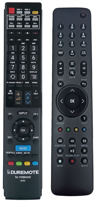 SWAN Multimedia Hybroad A350 + TV vezérlés (mini TV) - távirányító duplikátum
