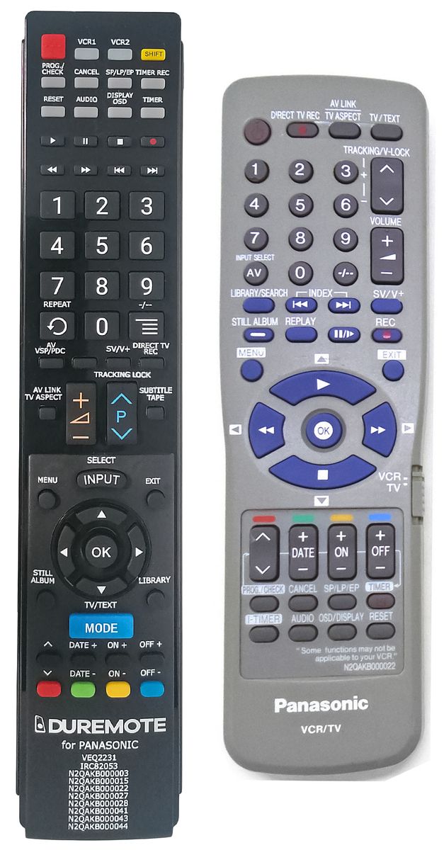 PANASONIC N2QAKB000022, N2QAKB000024, N2QAKB000027, N2QAKB000028 - távirányító duplikátum