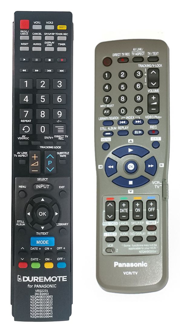PANASONIC N2QAKB000041, N2QAKB000043, N2QAKB000044 - távirányító duplikátum