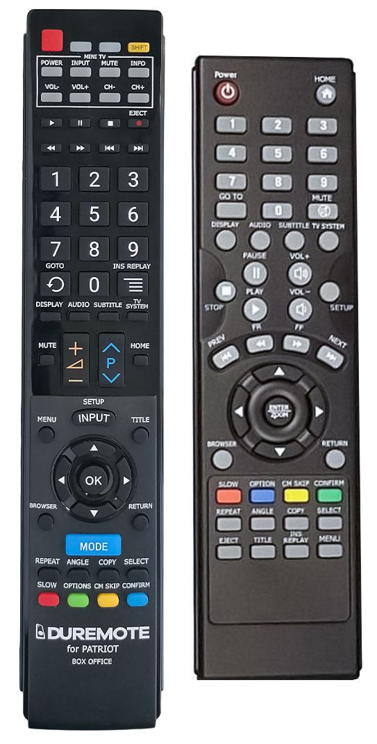 PATRIOT BOX OFFICE + TV vezérlés (mini TV) - távirányító duplikátum