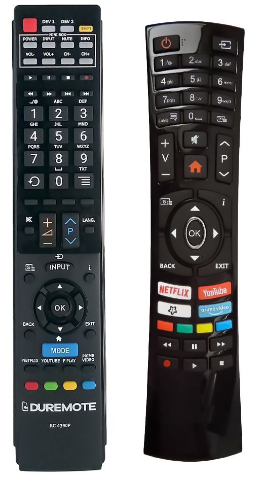 CLAYTON RC4390P + TV vezérlés (mini TV) - távirányító duplikátum