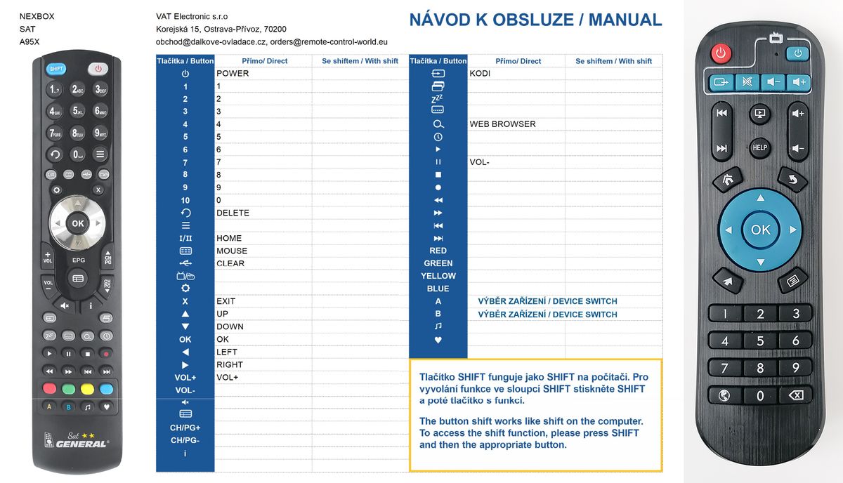 ANDROIDBOX NEXBOX A95x -   


kompatibilis General márkájú távirányító