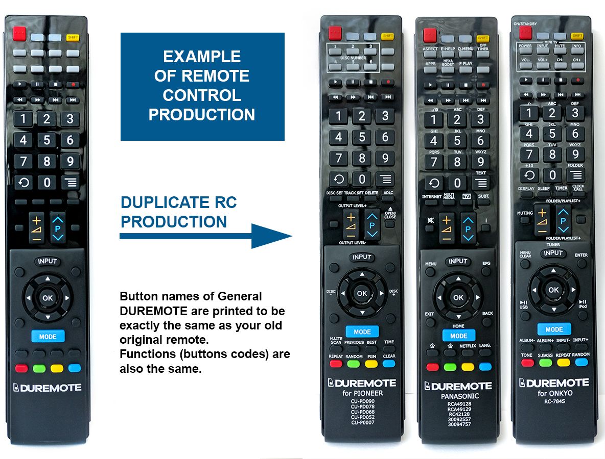 General DUREMOTE 1 - tailor made remote control with button printing on demand