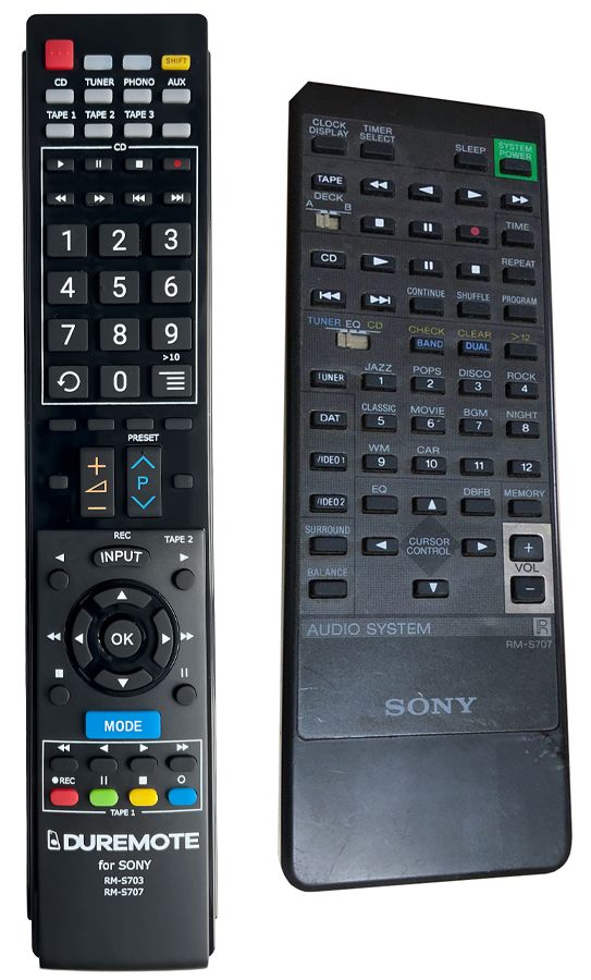 SONY RM-S707 - távirányító duplikátum