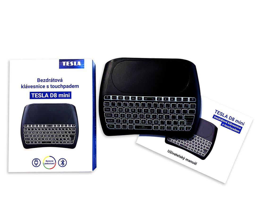 TESLA Device D8mini Wireless keyboard with touchpad