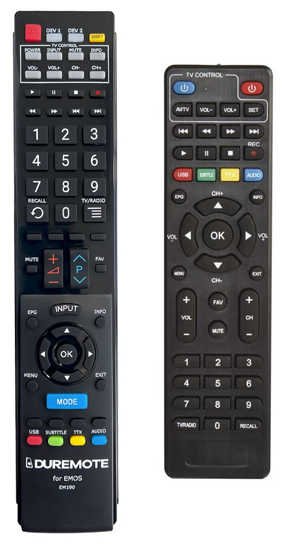 EMOS EM190, EM190S, EM190L + TV vezérlés (mini TV) - távirányító duplikátum