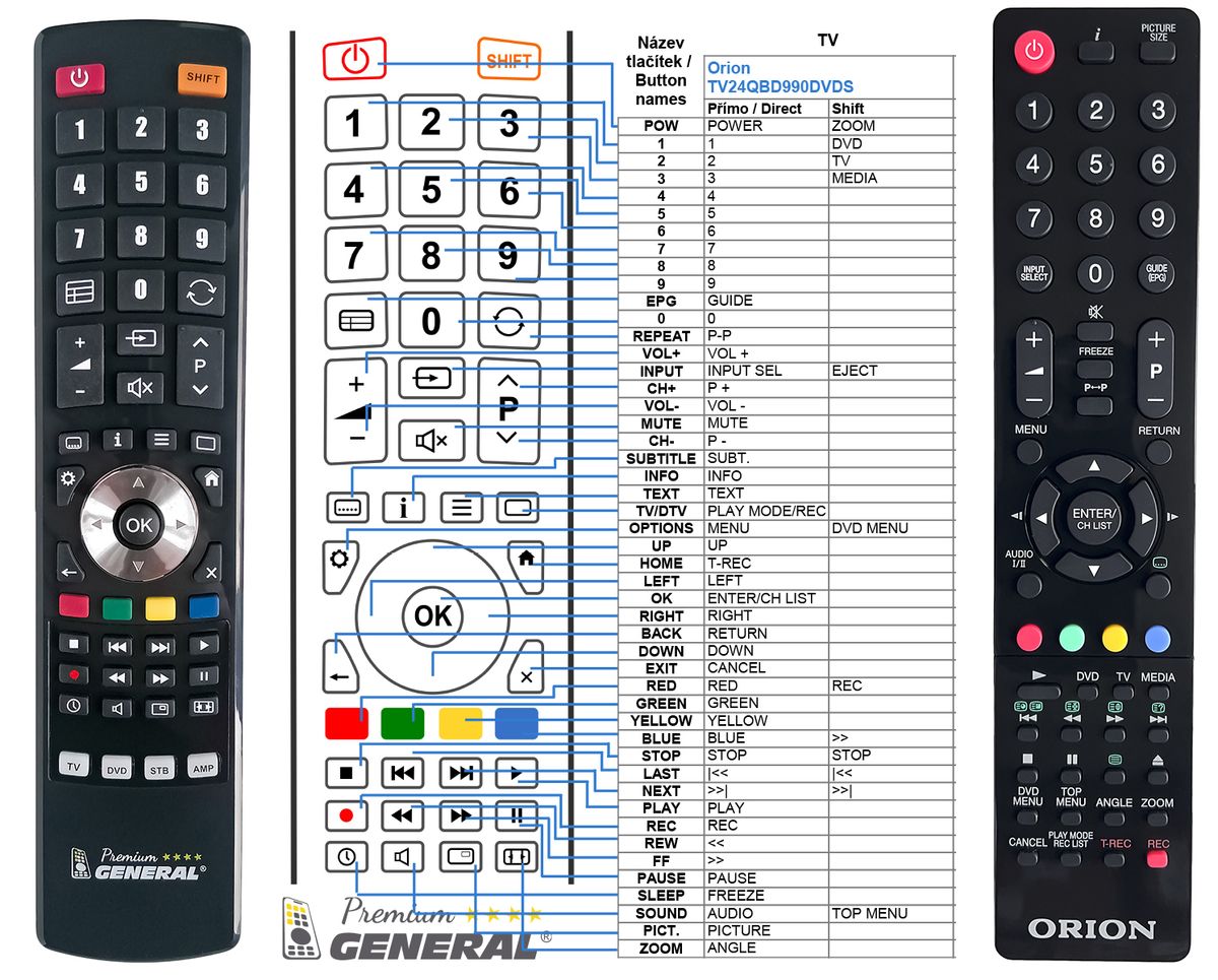ORION TV24QBD990DVDS -   


kompatibilis General márkájú távirányító