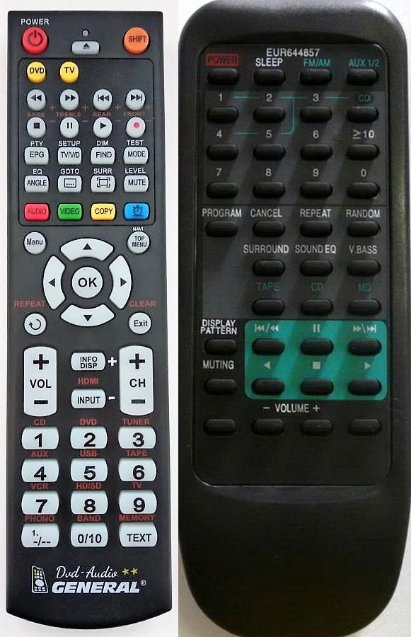 PANASONIC EUR644857 -   


kompatibilis General márkájú távirányító