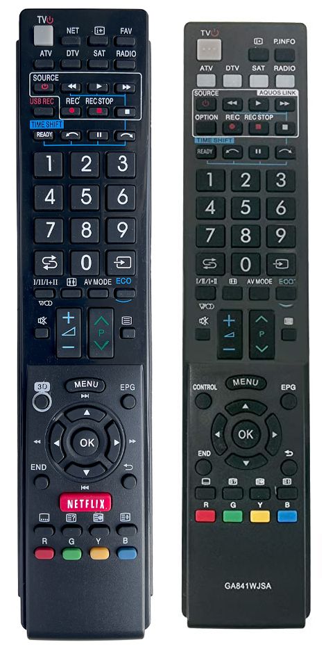 SHARP RRMCGA841WJSA - helyettesítő távirányító