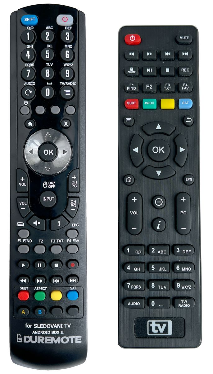 SledovaniTV set top box 2, set top box 3 - távirányító duplikátum