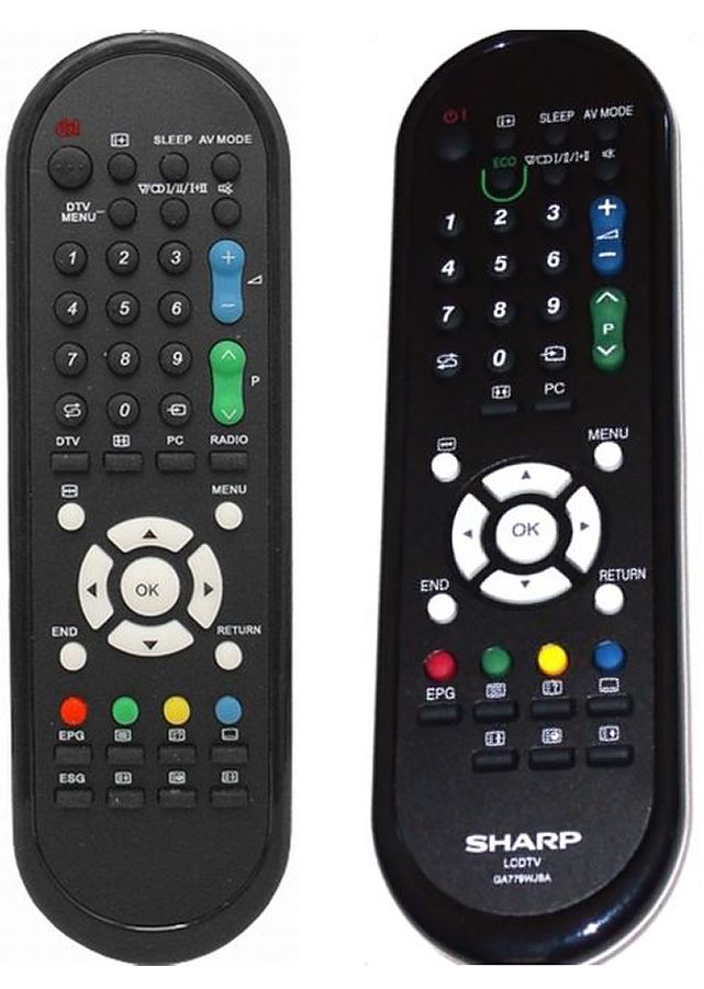 SHARP GA779WJSA, RRMCGA779WJSA - helyettesítő távirányító