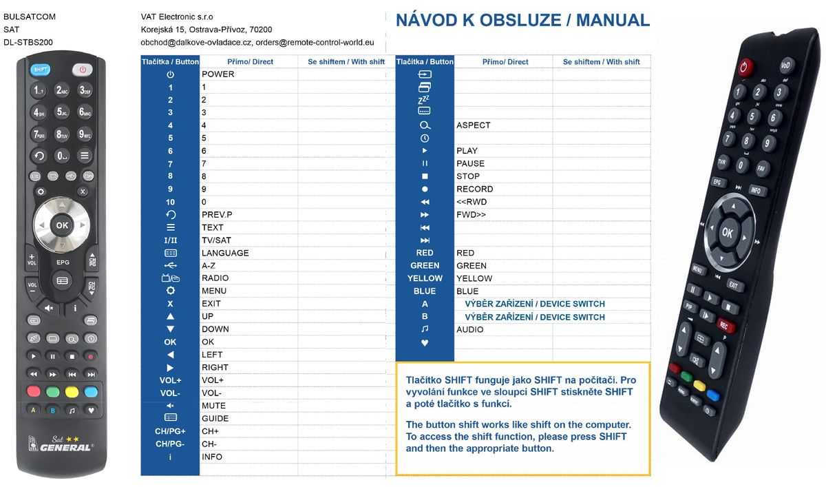 BULSATCOM DL-STBS200  -   


kompatibilis General márkájú távirányító
