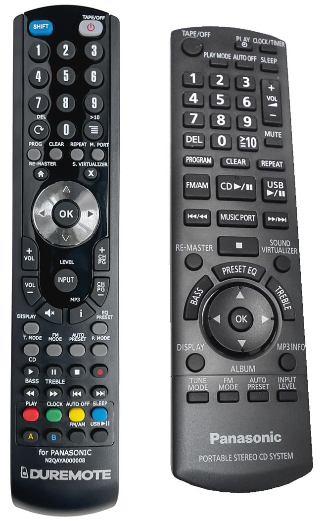 PANASONIC N2QAYA000008, RX-D50, RX-D55A - távirányító duplikátum