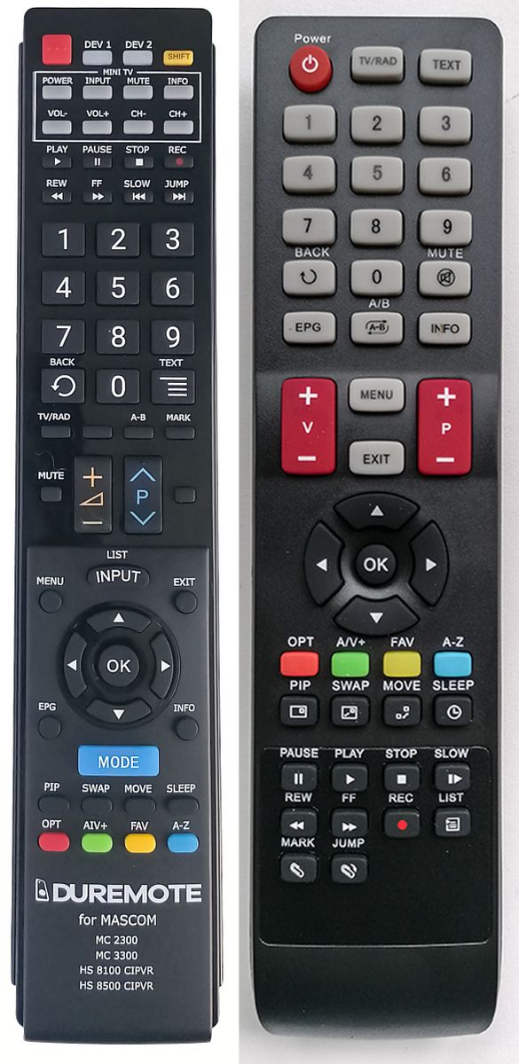 MASCOM MC2300, MC5300, MC5301 V2 - távirányító duplikátum