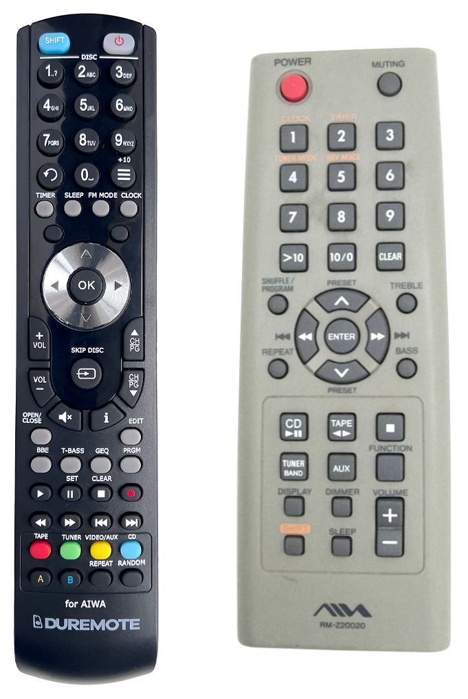 AIWA RM-Z20019, RM-Z20020, RM-Z20027 - távirányító duplikátum