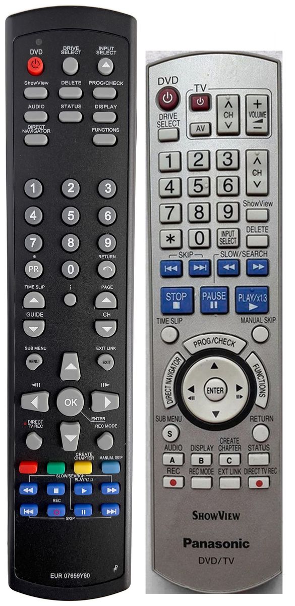 PANASONIC EUR7659Y60, EUR7659YCO - távirányító - duplikátum
