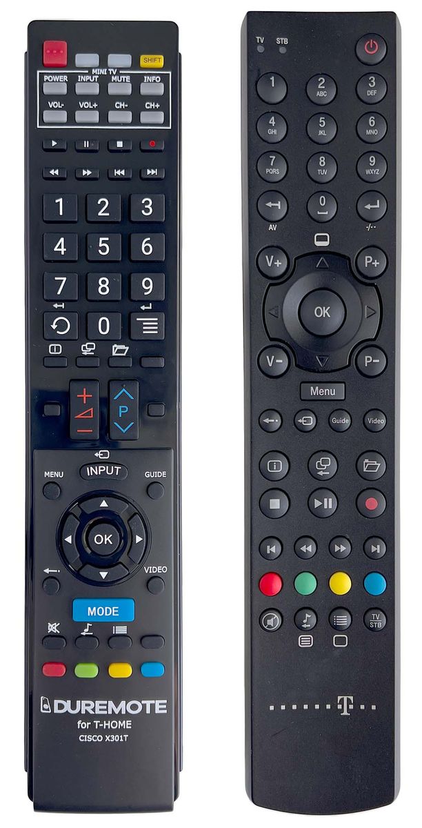 T-HOME MAGIO BOX KISS CISCO X301T + TV vezérlés (mini TV) - távirányító duplikátum