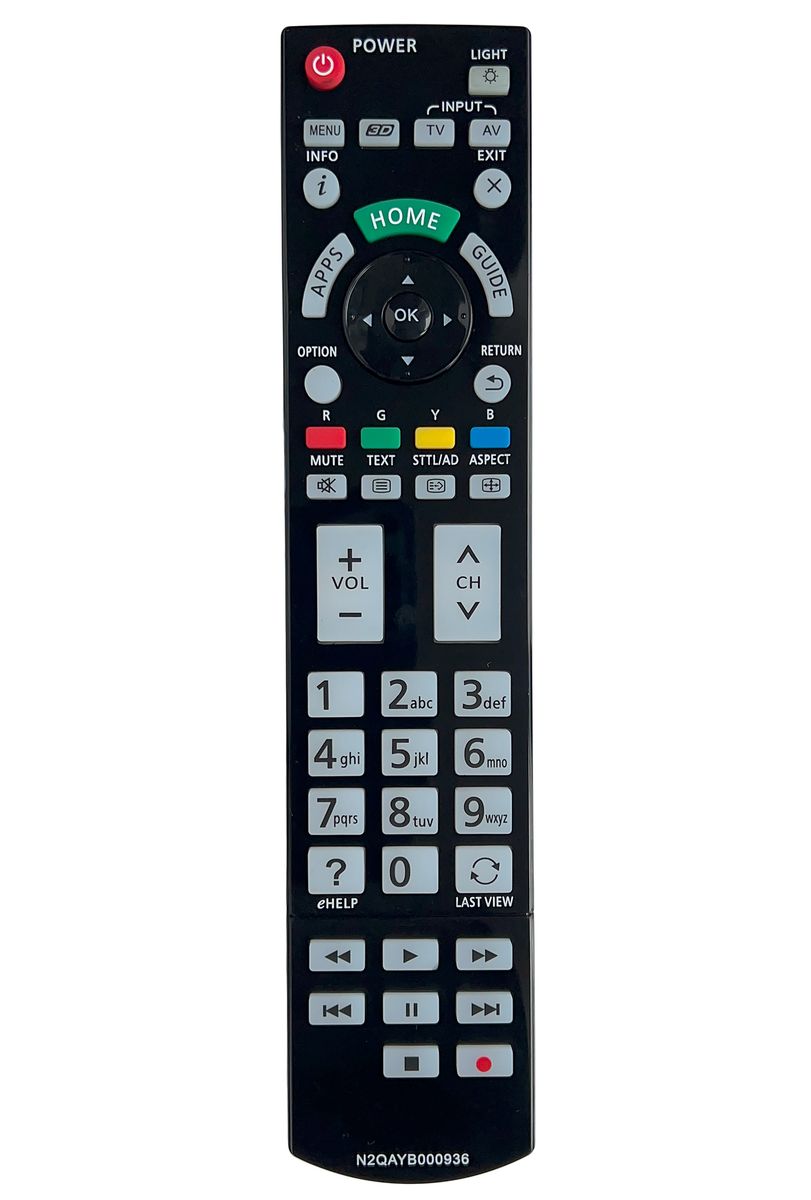 PANASONIC N2QAYB000936 - helyettesítő távirányító háttérvilágítással