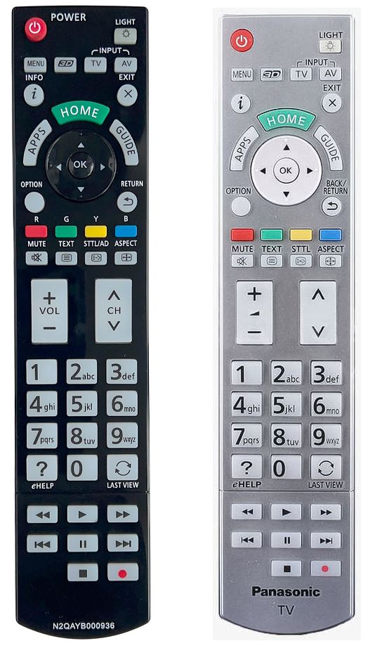 PANASONIC N2QAYB000842 (N2QAYB000936) - helyettesítő távirányító