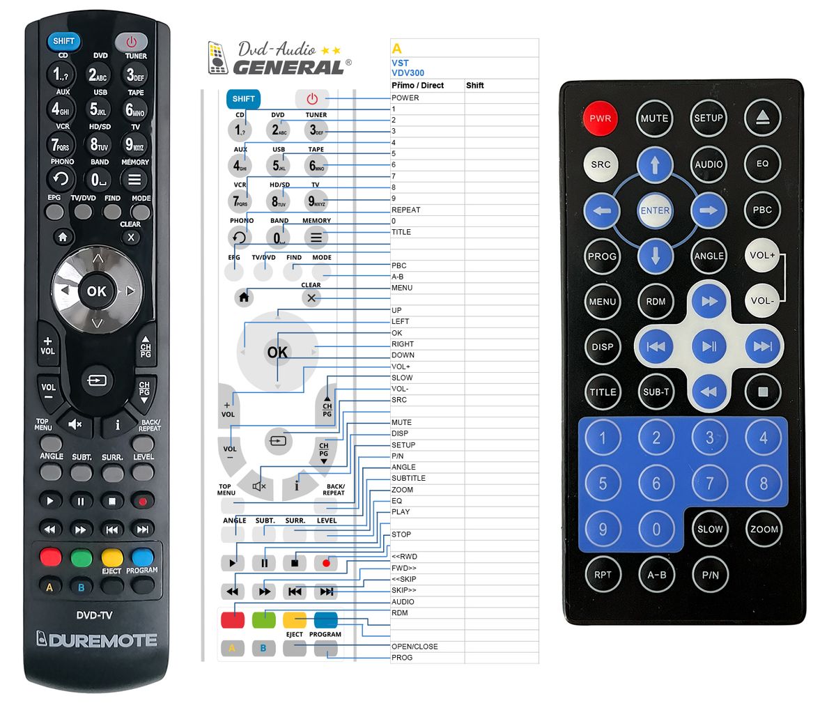 VST VDV300 -   


kompatibilis General márkájú távirányító