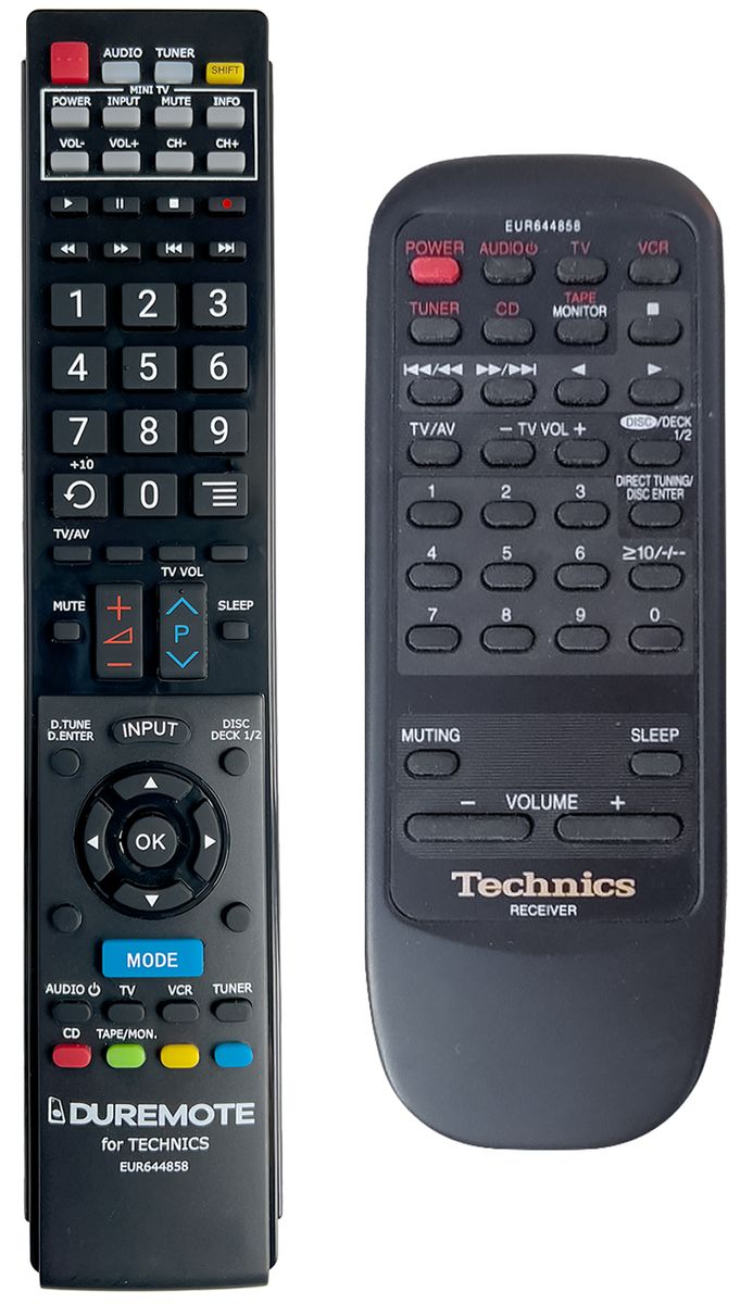 TECHNICS EUR644858 + TV vezérlés (mini TV) - távirányító duplikátum