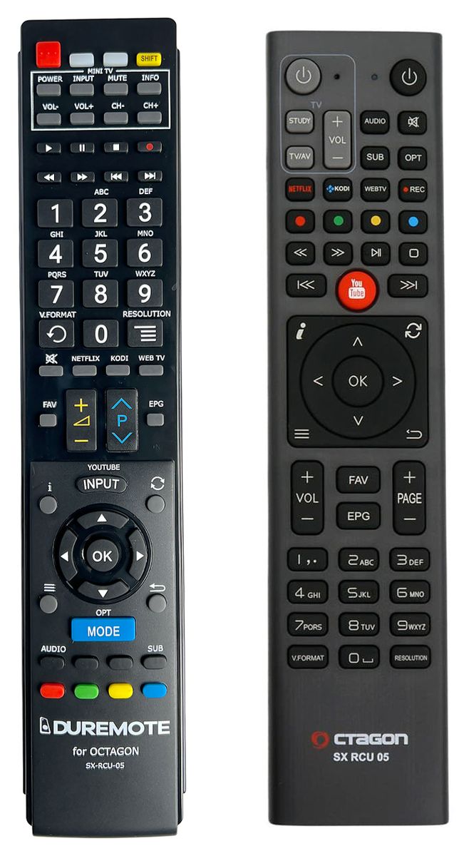 OCTAGON SX RCU 05, SX988, SX05, SX88-888 + TV vezérlés (mini TV) - távirányító duplikátum