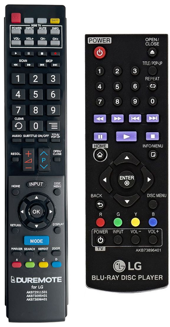LG AKB73896401, BD640, BP135W, BP200, BP250, BP325W, BP350, BP400 - távirányító duplikátum