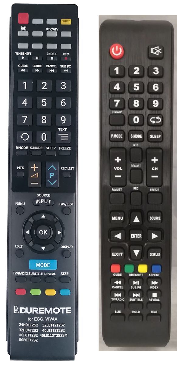 ECG 32H04T2S2, 24H01T2S2, LED622D3 - távirányító duplikátum