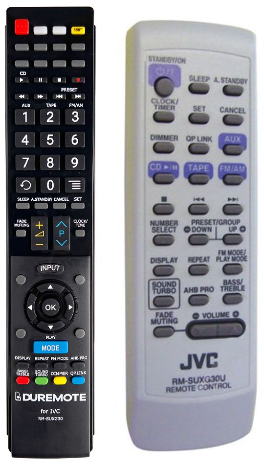 JVC RM-SUXG30U, SUXG30R - távirányító duplikátum