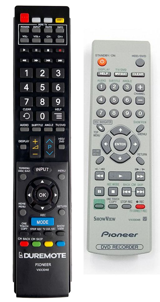 PIONEER VXX3048 + TV vezérlés (mini TV) - távirányító duplikátum
